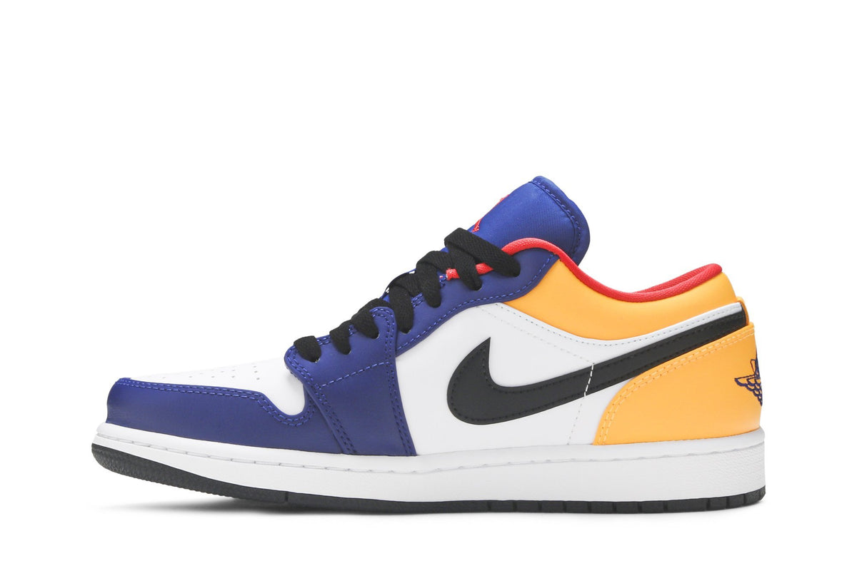 Retro 1 Low Sneakers — White Deep Royal Blue — 553558-123