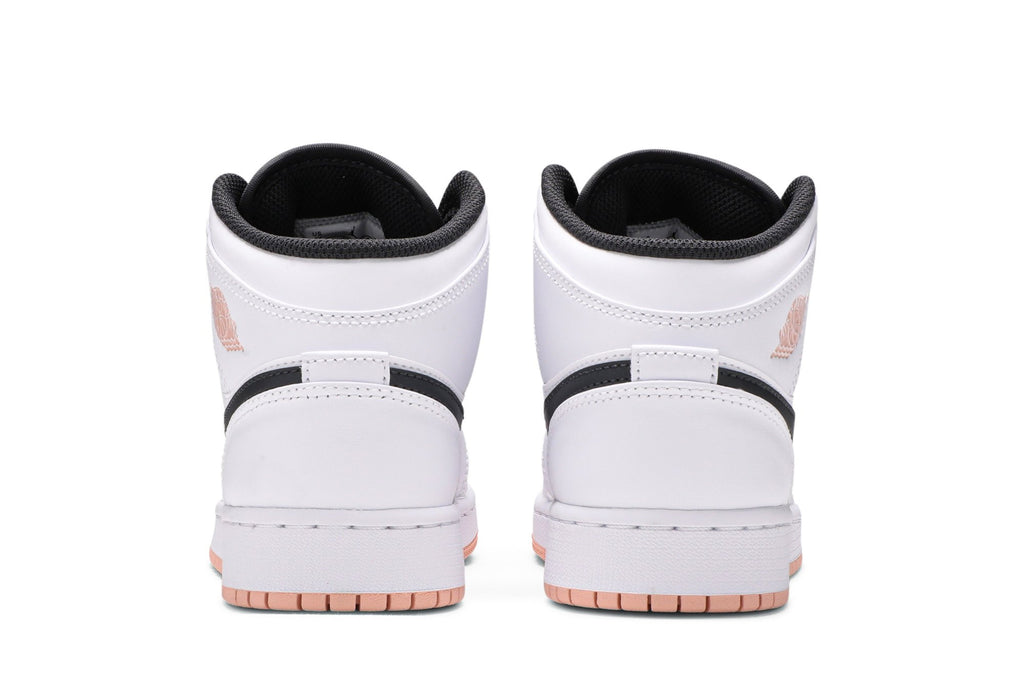 Retro 1 Mid GS Sneakers — White Arctic Orange — 554725-180
