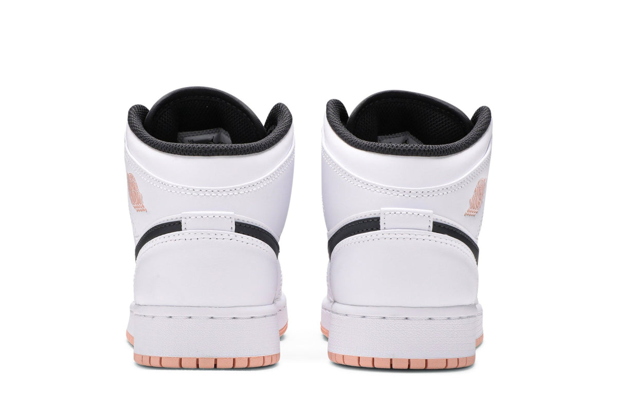 Retro 1 Mid GS Sneakers — White Arctic Orange — 554725-180