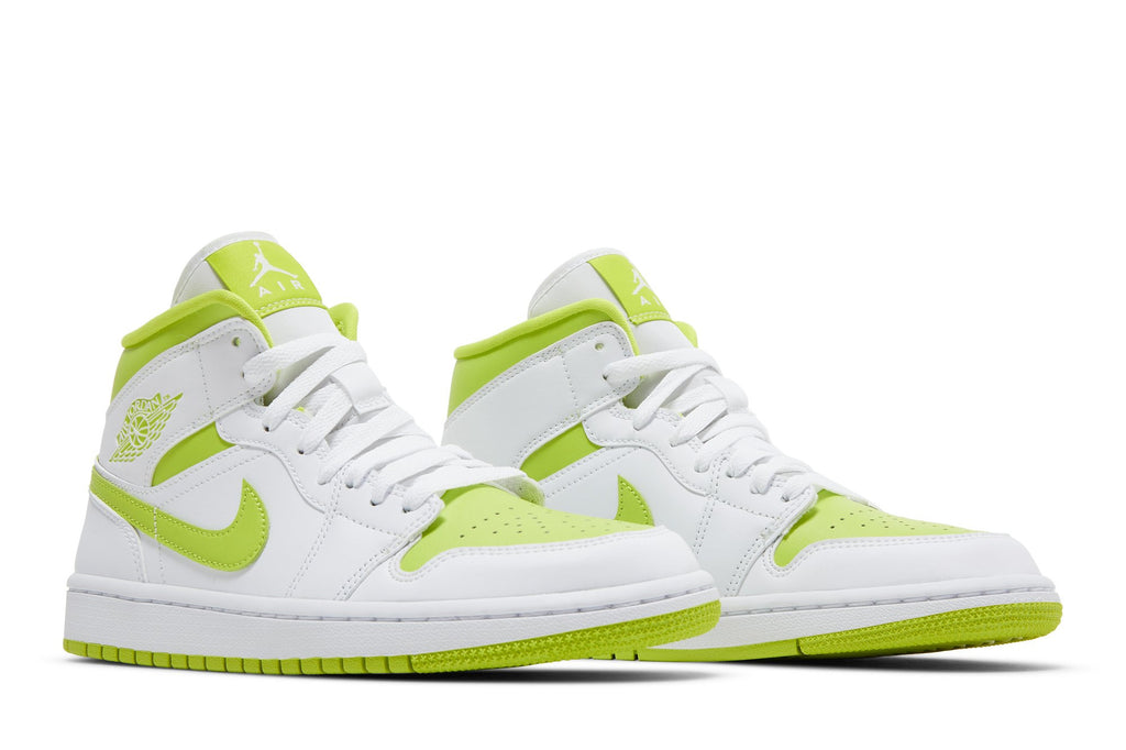 Retro 1 Mid Sneakers — White Lime — BQ6472-131