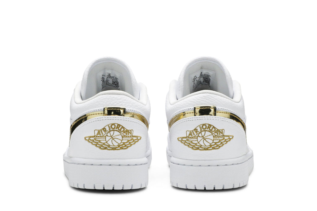 Retro 1 Low Sneakers — White Metallic Gold — CZ4776-100