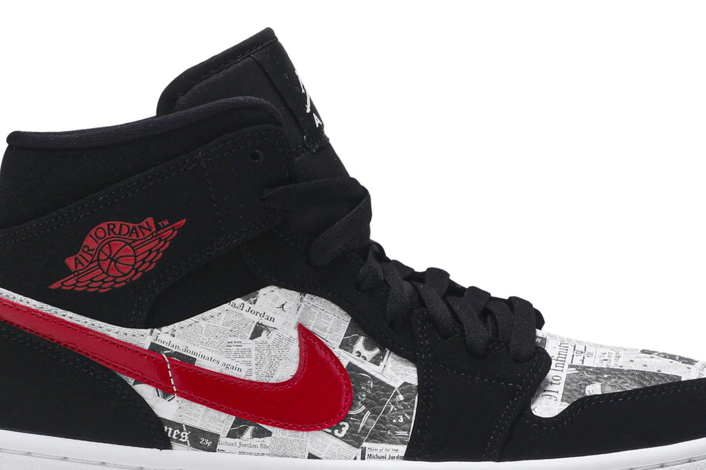 Retro 1 Mid SE Sneakers — Newspaper Air Times — 852542-061