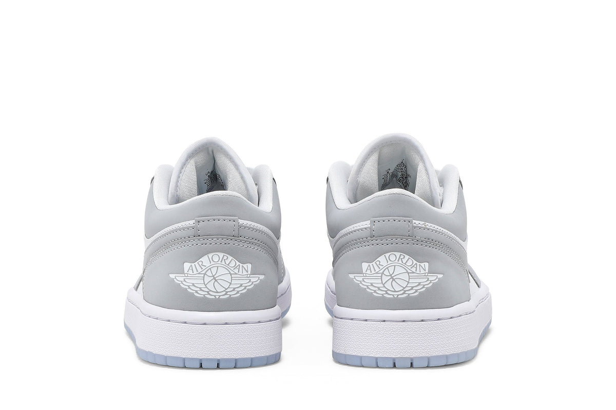 Retro 1 Low Sneakers — White Wolf Grey — DC0774-105