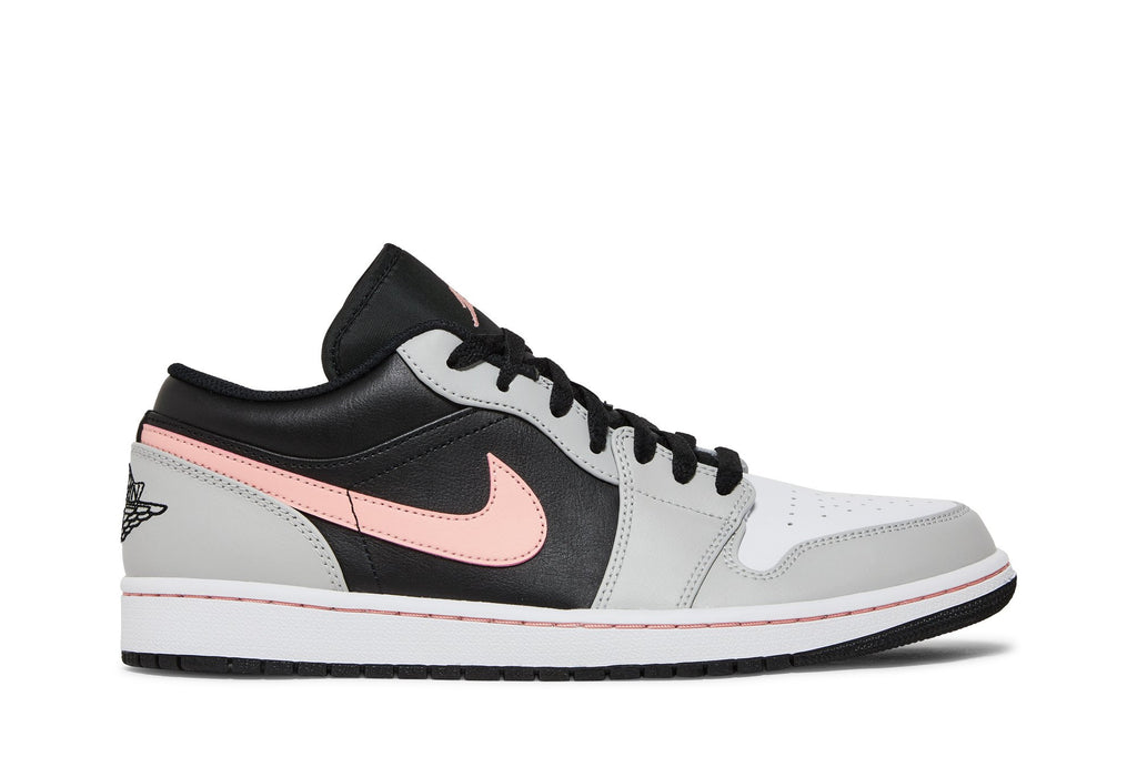 Retro 1 Low Sneakers — Grey Fog Bleached Coral — 553558-062