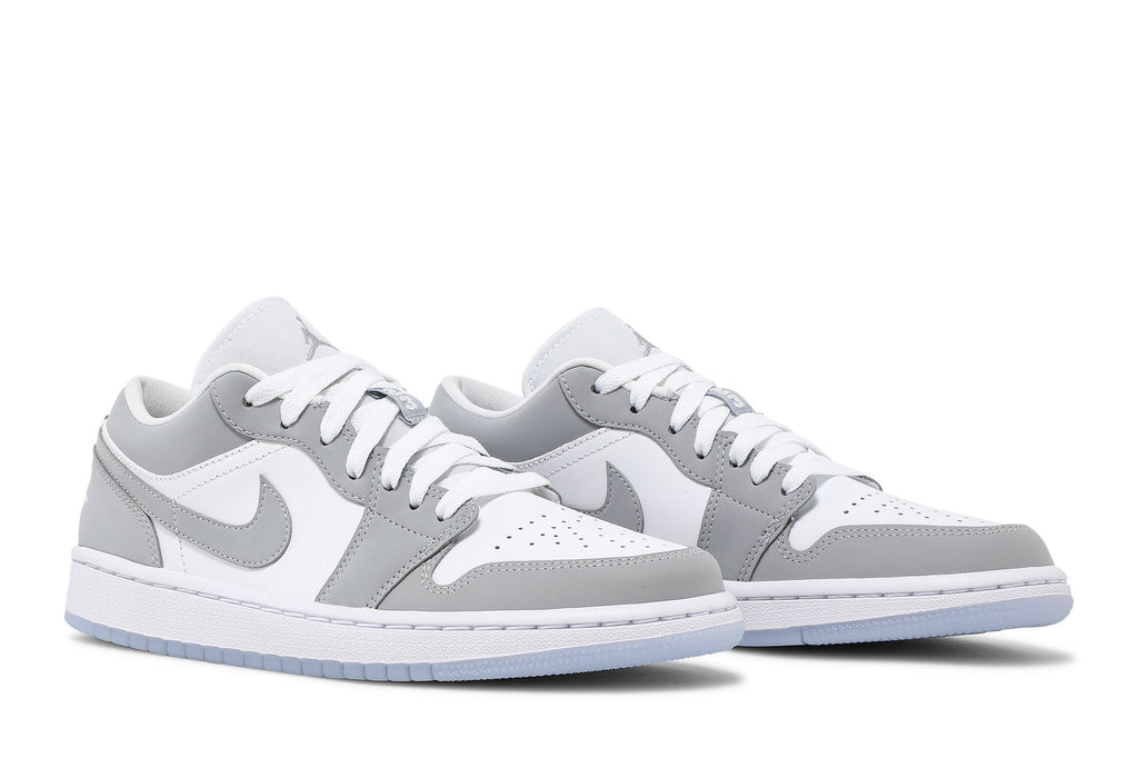 Retro 1 Low Sneakers — White Wolf Grey — DC0774-105