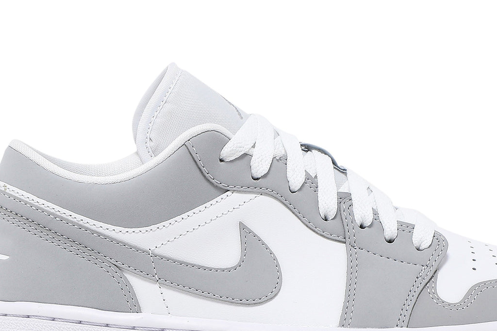 Retro 1 Low Sneakers — White Wolf Grey — DC0774-105