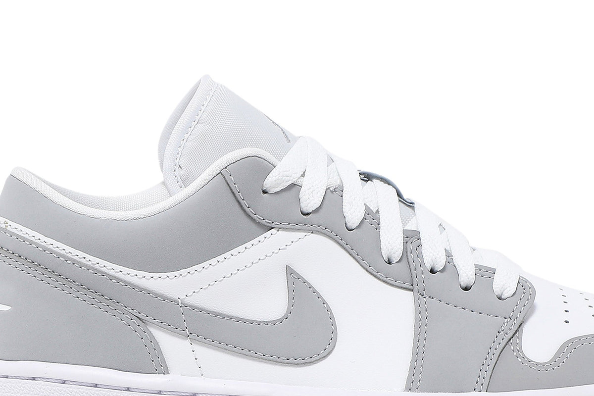 Retro 1 Low Sneakers — White Wolf Grey — DC0774-105