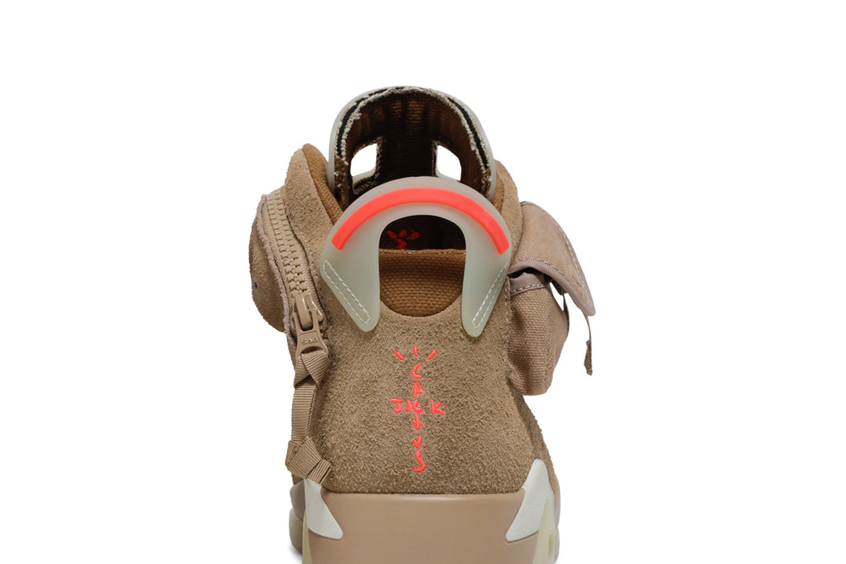 Travis Scott Collaboration — Retro 6 Sneakers — British Khaki — DH0690-200