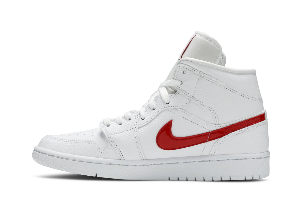 Retro 1 Mid Sneakers — White University Red — BQ6472-106