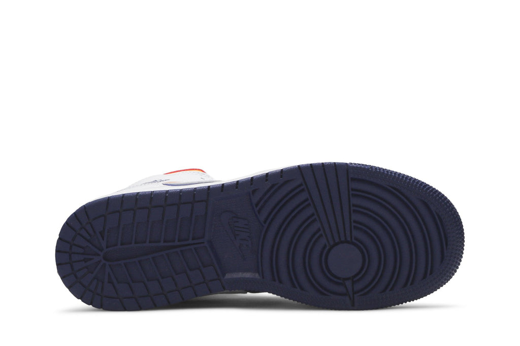 Retro 1 Mid GS Sneakers — White Deep Royal Blue — 554725-131