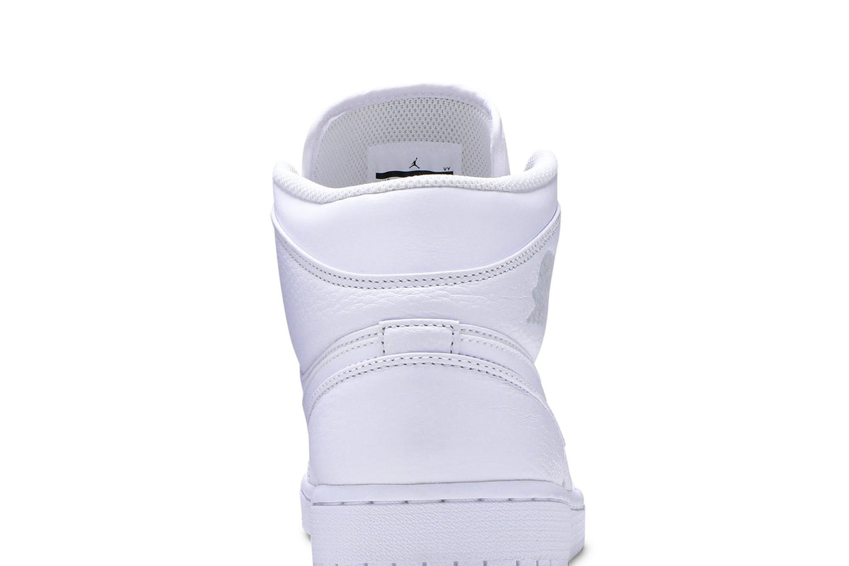 Retro 1 Mid Sneakers — Triple White — 554724-109