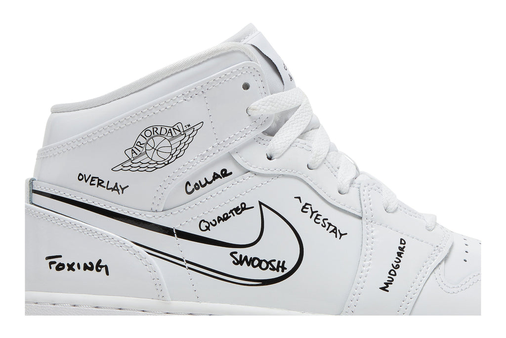 Retro 1 Mid GS Sneakers — Schematic — DQ1864-100