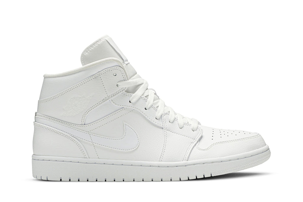 Retro 1 Mid Sneakers — Triple White — 554724-129