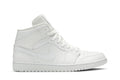 Retro 1 Mid Sneakers — Triple White — 554724-129