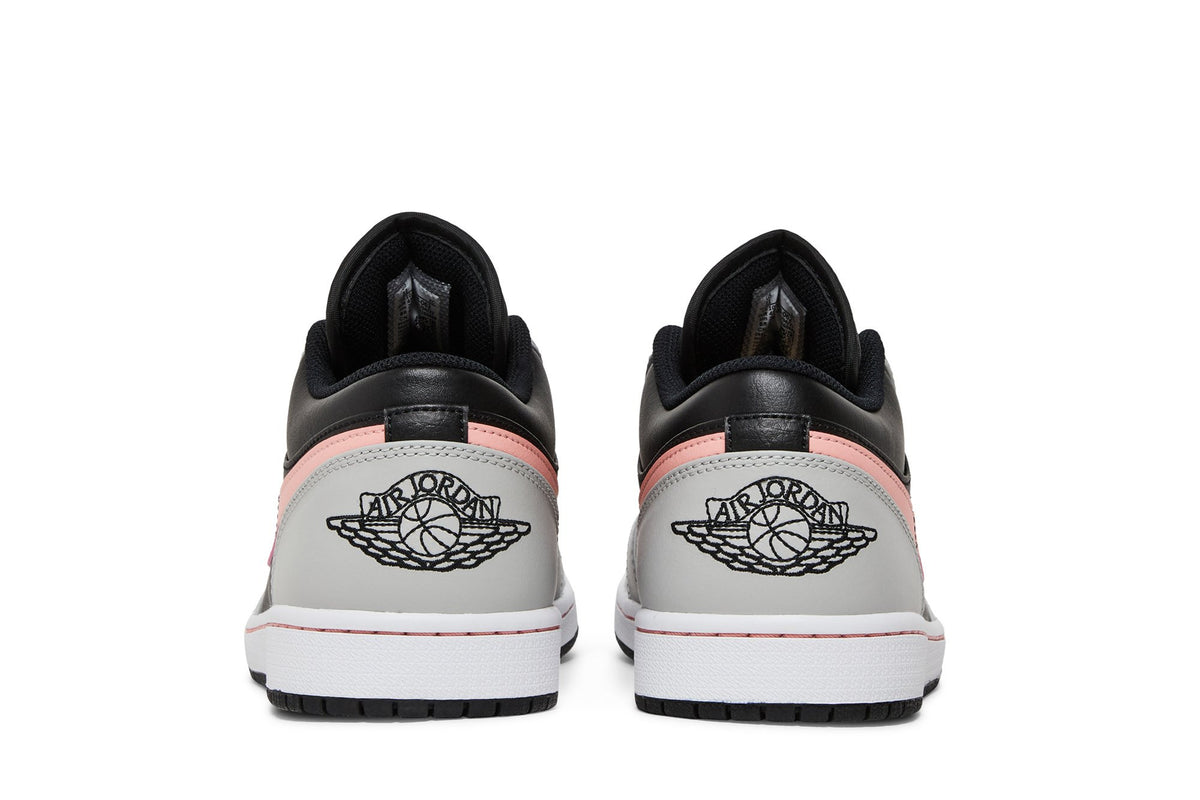 Retro 1 Low Sneakers — Grey Fog Bleached Coral — 553558-062