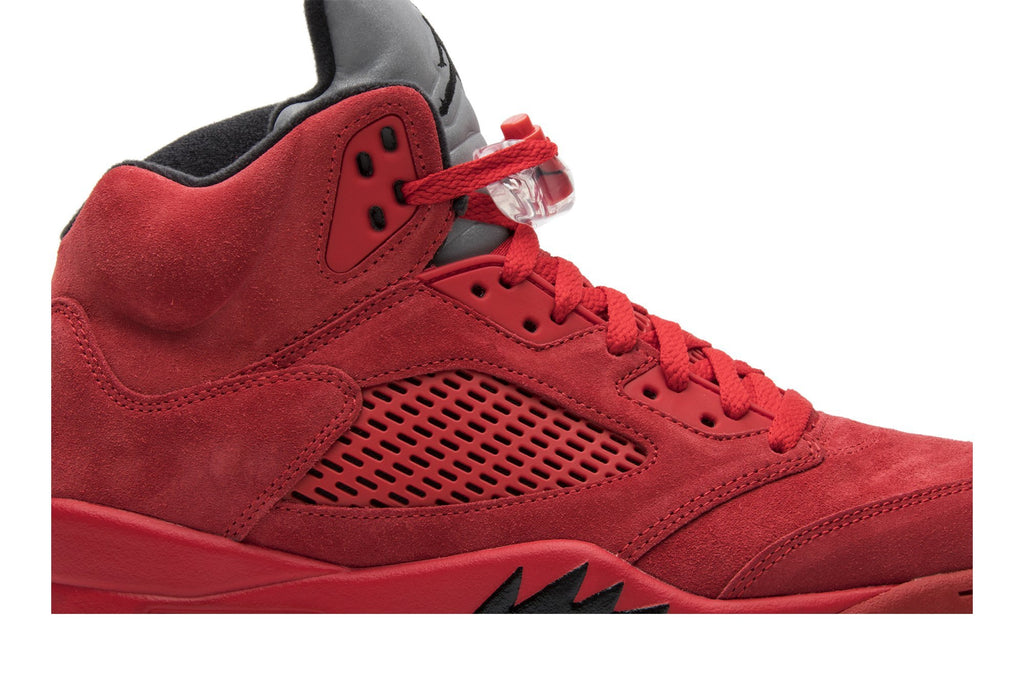 Retro 5 Sneakers — Red Suede — 136027-602