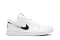 Retro 1 Low Sneakers — White Metallic Gold — CZ4776-100