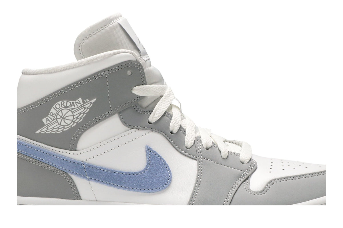Retro 1 Mid Sneakers — Wolf Grey Aluminum — BQ6472-105