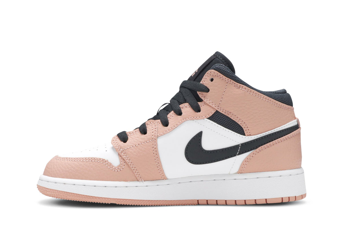 Retro 1 Mid GS Sneakers — Pink Quartz — 555112-603