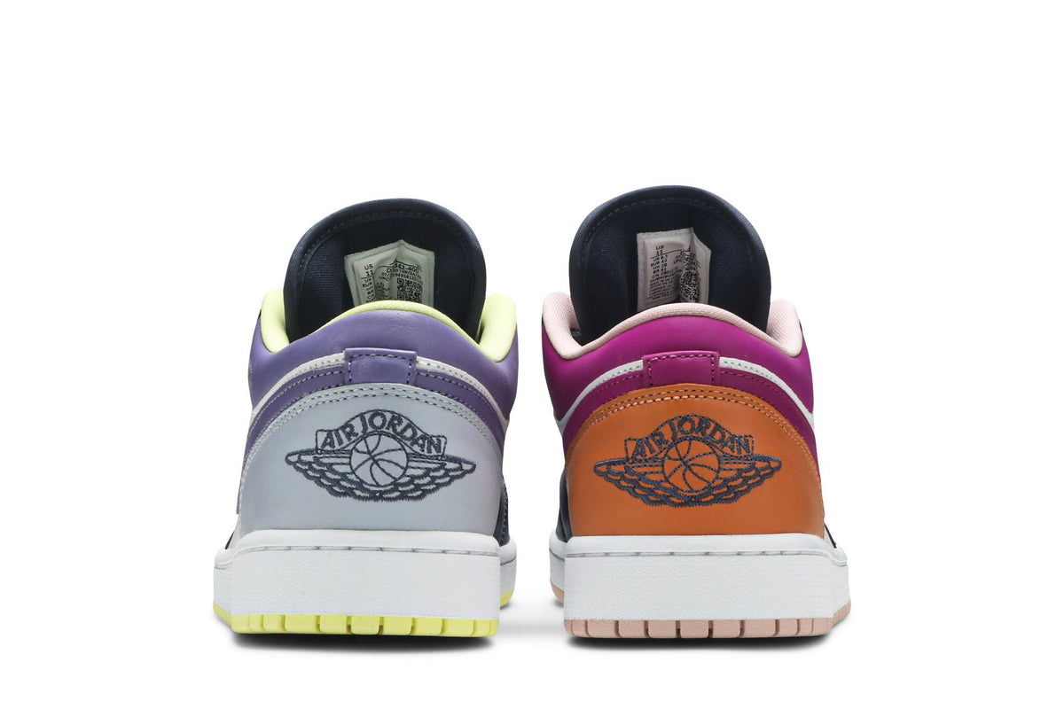 Retro 1 Low SE Sneakers — Mismatched – Purple Magenta — DJ4342-400
