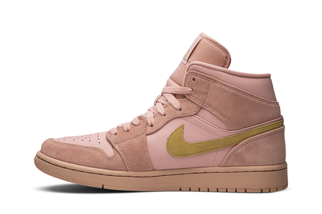 Retro 1 Mid Sneakers — Coral Gold — 852542-600