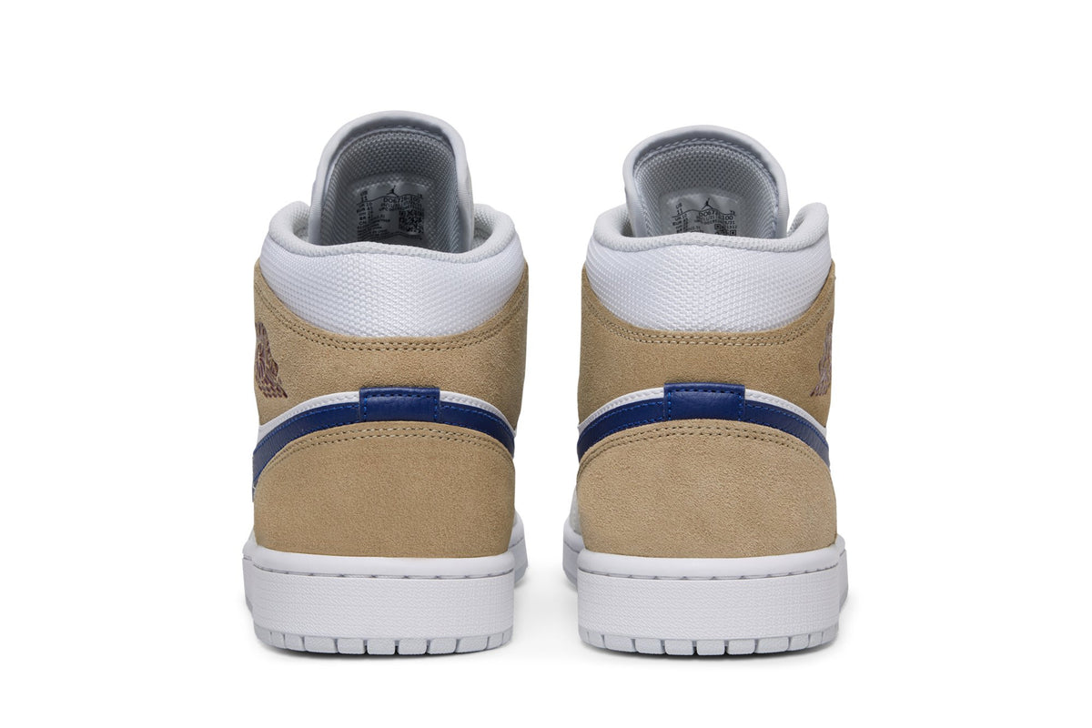 Retro 1 Mid Sneakers — White Khaki Blue Void — DO6726-100