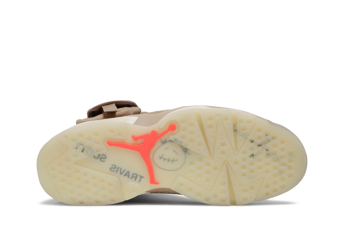 Travis Scott Collaboration — Retro 6 Sneakers — British Khaki — DH0690-200