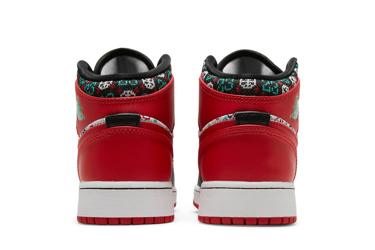 Retro 1 Mid SE GS Sneakers — Ugly Christmas Sweater — DM1208-150