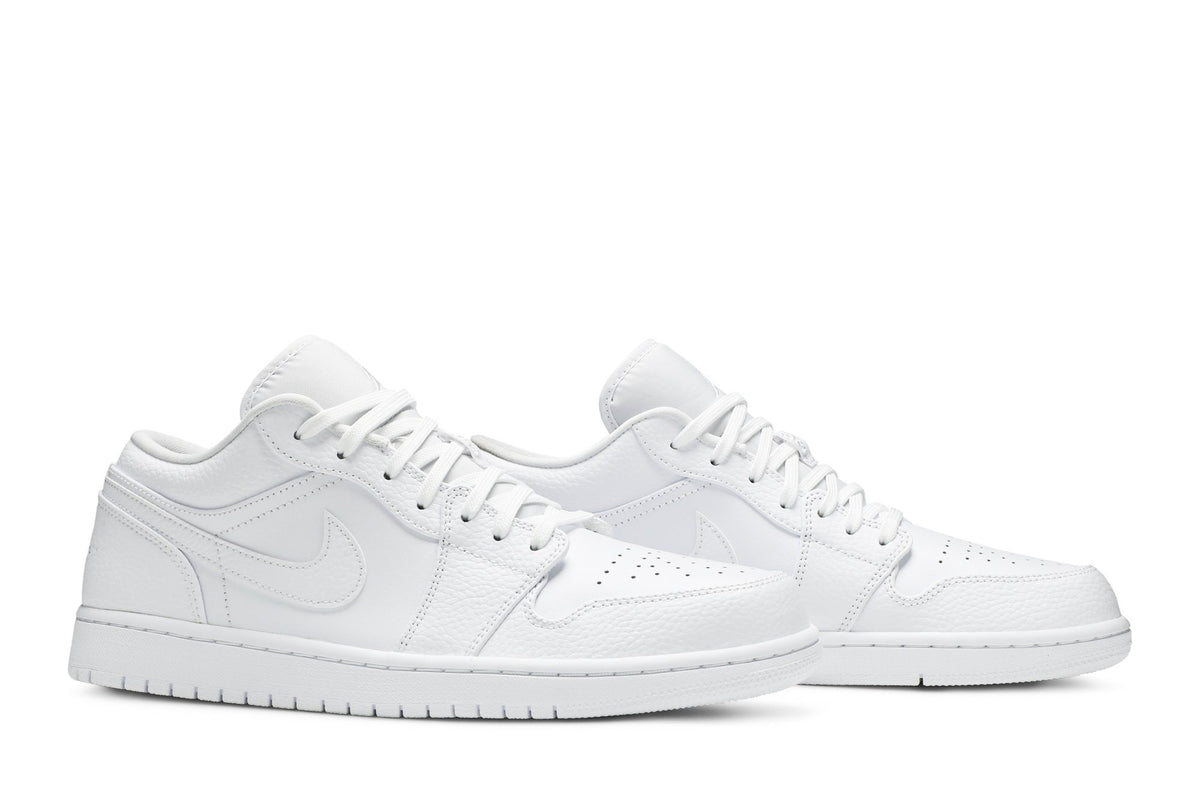 Retro 1 Low Sneakers — Triple White — 553558-130