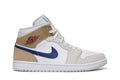 Retro 1 Mid Sneakers — White Khaki Blue Void — DO6726-100