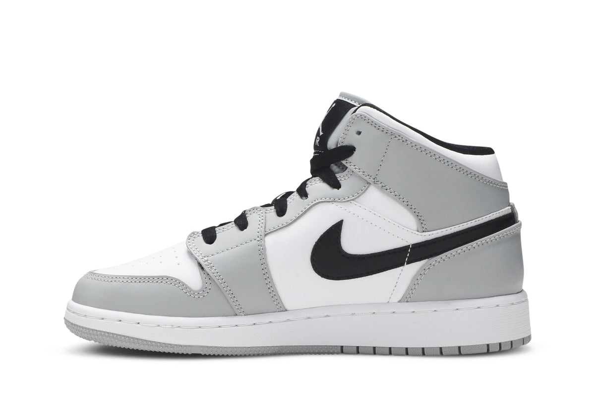 Retro 1 Mid GS Sneakers — Light Smoke Grey — 554725-092