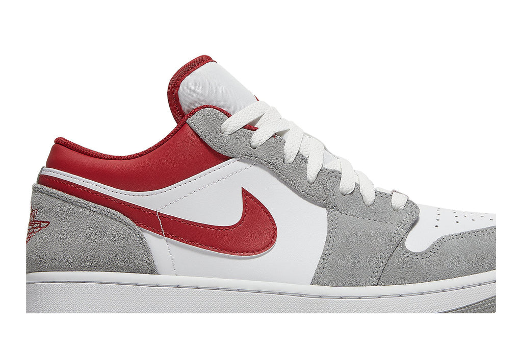 Retro 1 Low SE Sneakers — Light Smoke Grey Gym Red — DC6991-016