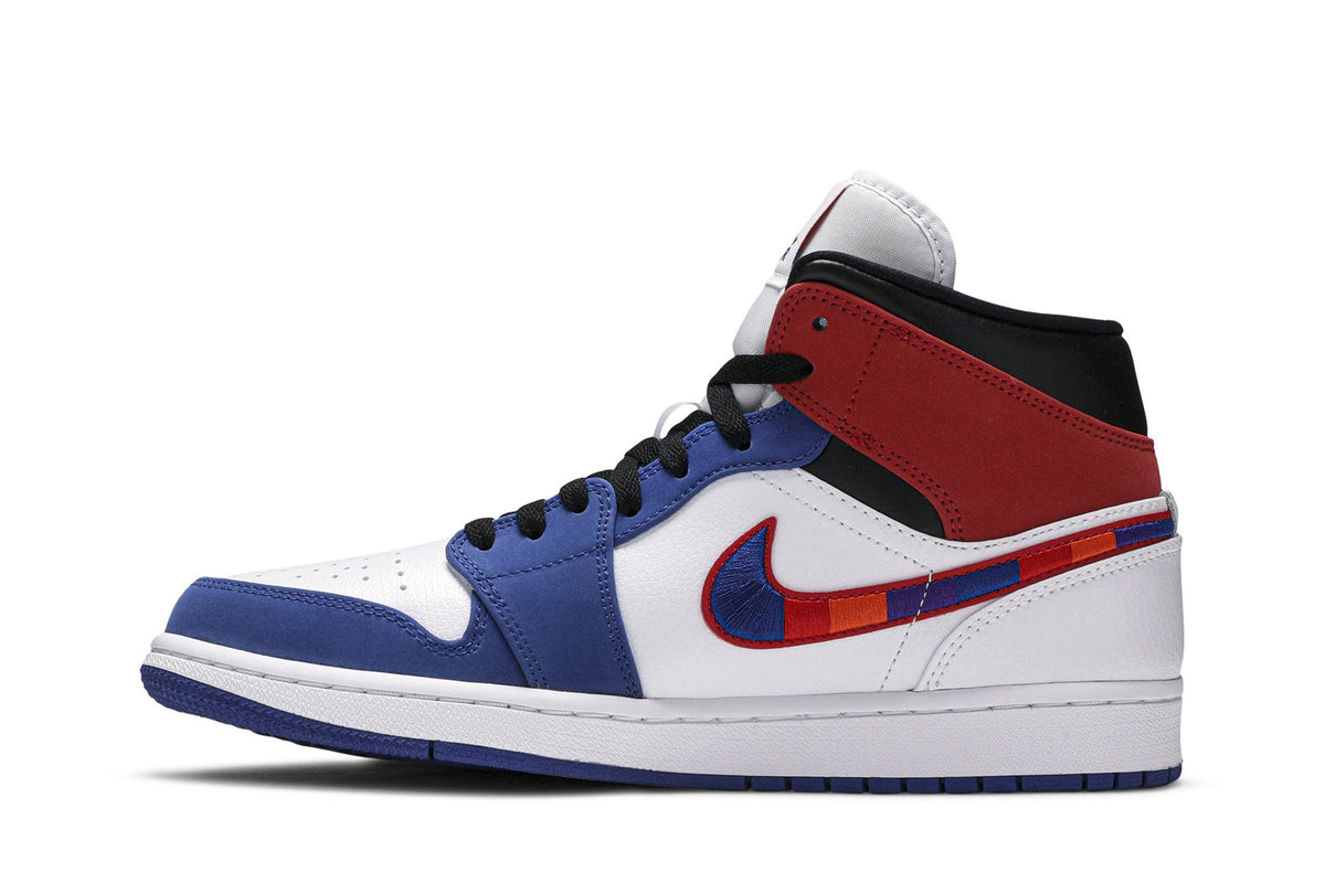Retro 1 Mid Sneakers — Multicolored Swoosh — 852542-146