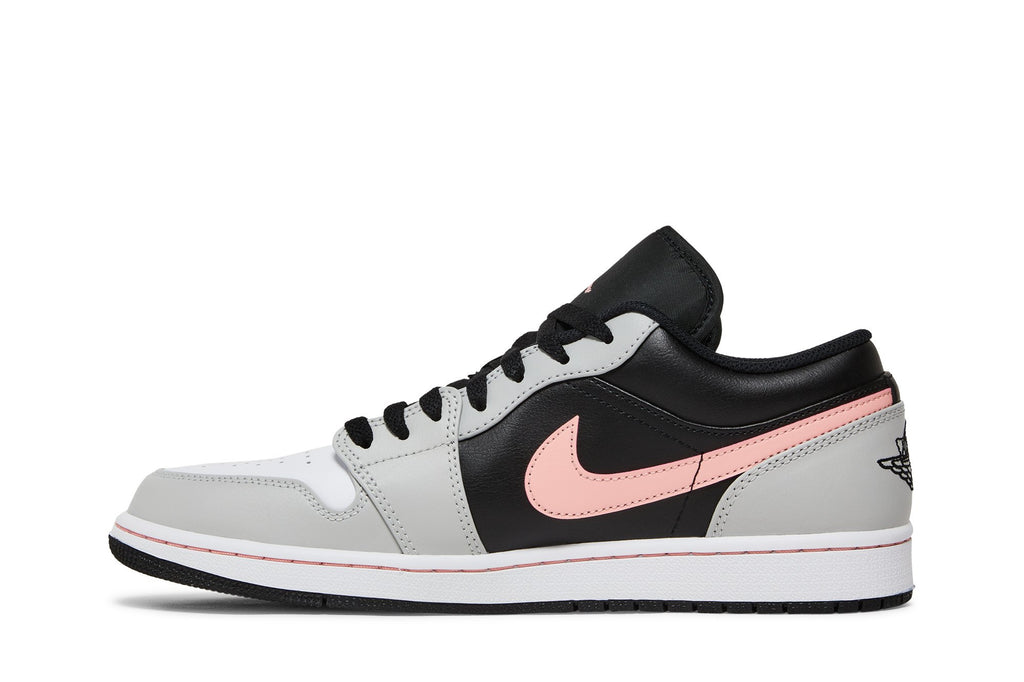 Retro 1 Low Sneakers — Grey Fog Bleached Coral — 553558-062