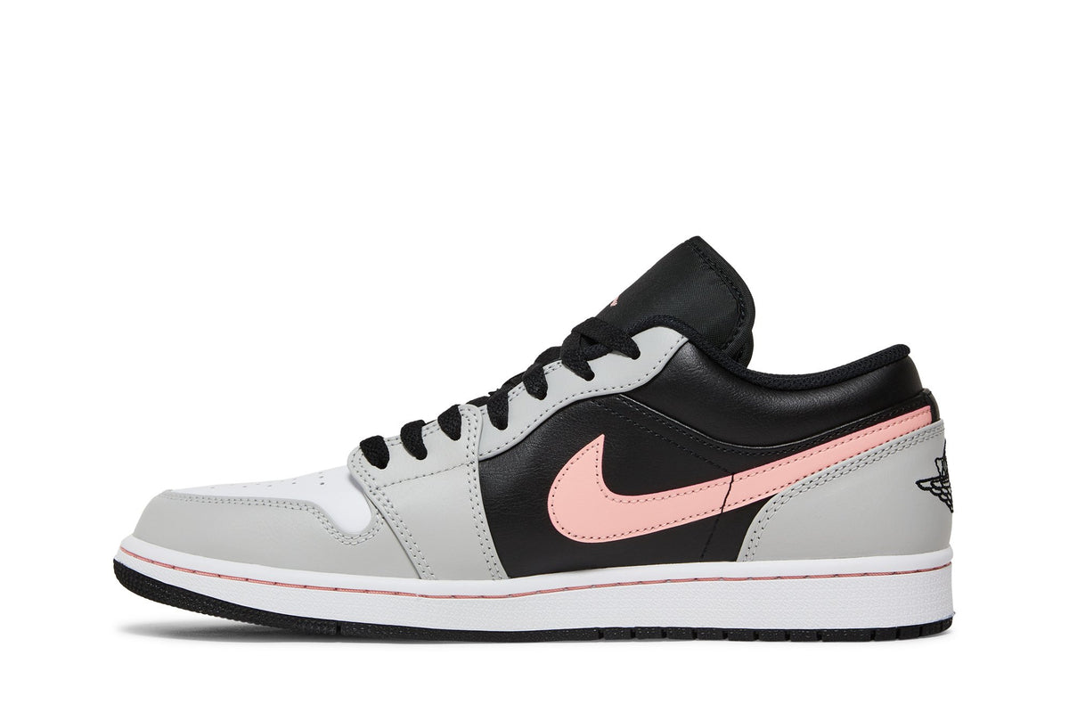 Retro 1 Low Sneakers — Grey Fog Bleached Coral — 553558-062