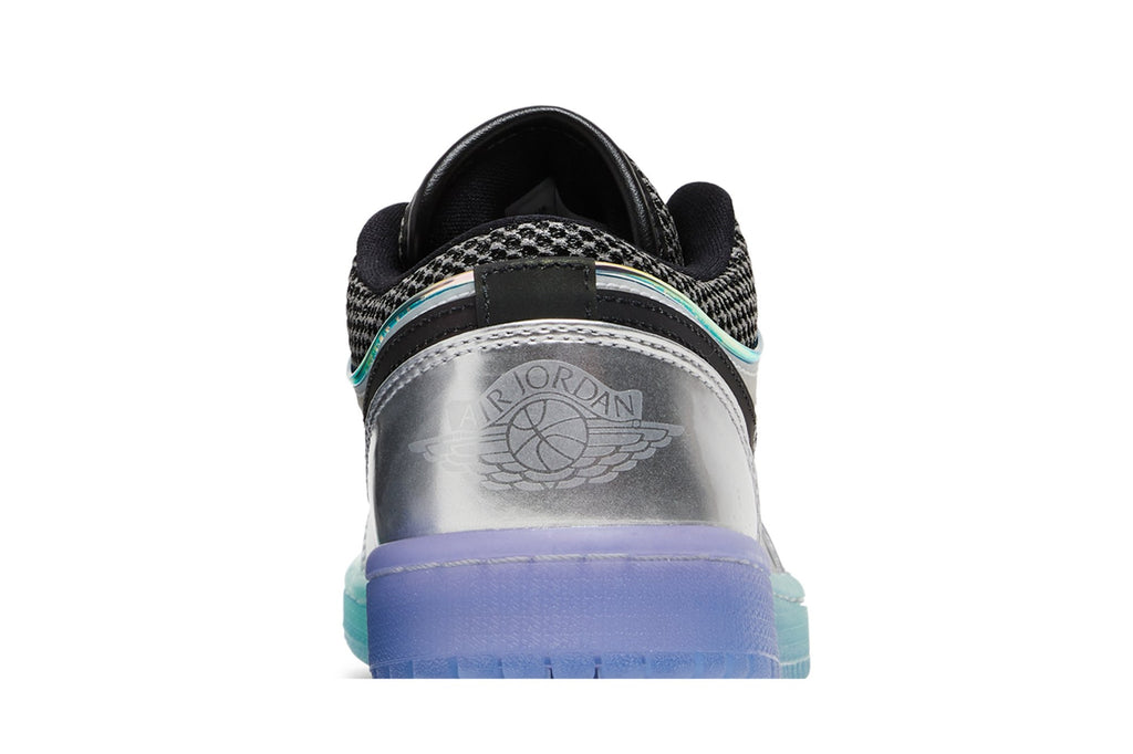 Retro 1 Low SE Sneakers — Metallic Silver Gradient — DJ5199-109