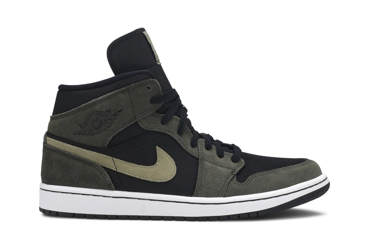 Retro 1 Mid Sneakers — Olive — BQ6472-030