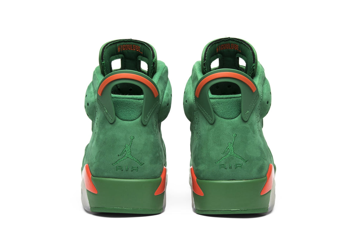 Retro 6 NRG Sneakers — Green Suede Gatorade — AJ5986-335