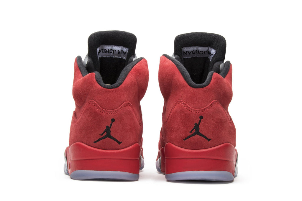 Retro 5 Sneakers — Red Suede — 136027-602
