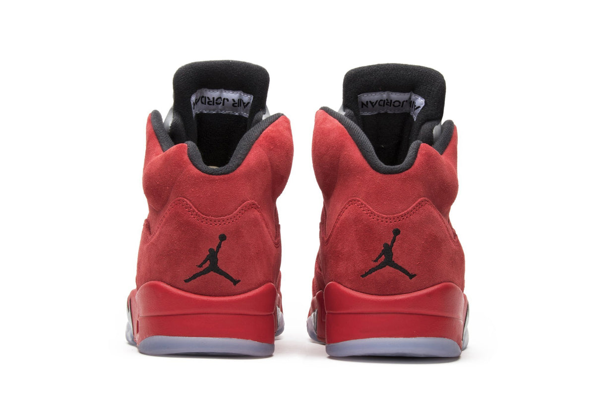 Retro 5 Sneakers — Red Suede — 136027-602