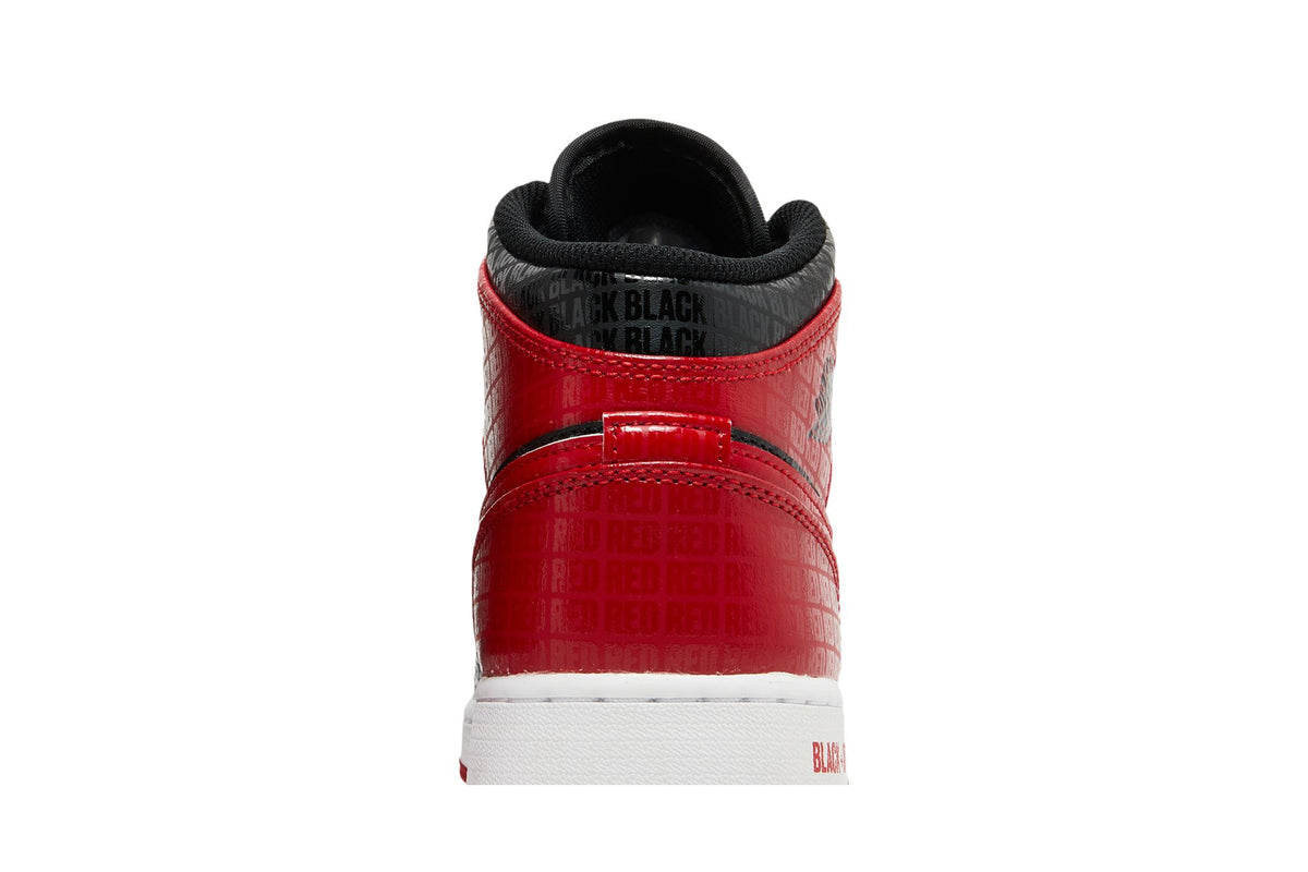 Retro 1 Mid SS GS Sneakers — Black + Red = Bred — DM9650-001