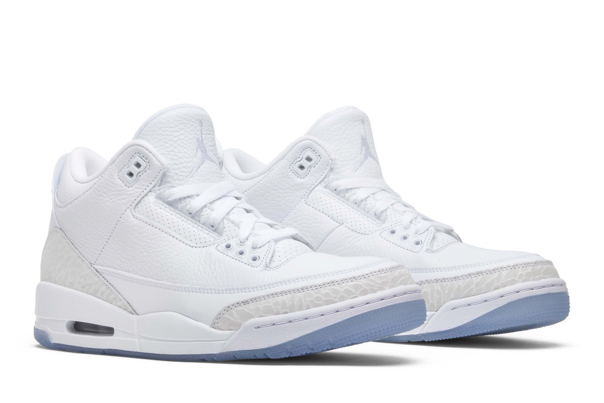 Retro 3 Sneakers — Triple White — 136064-111