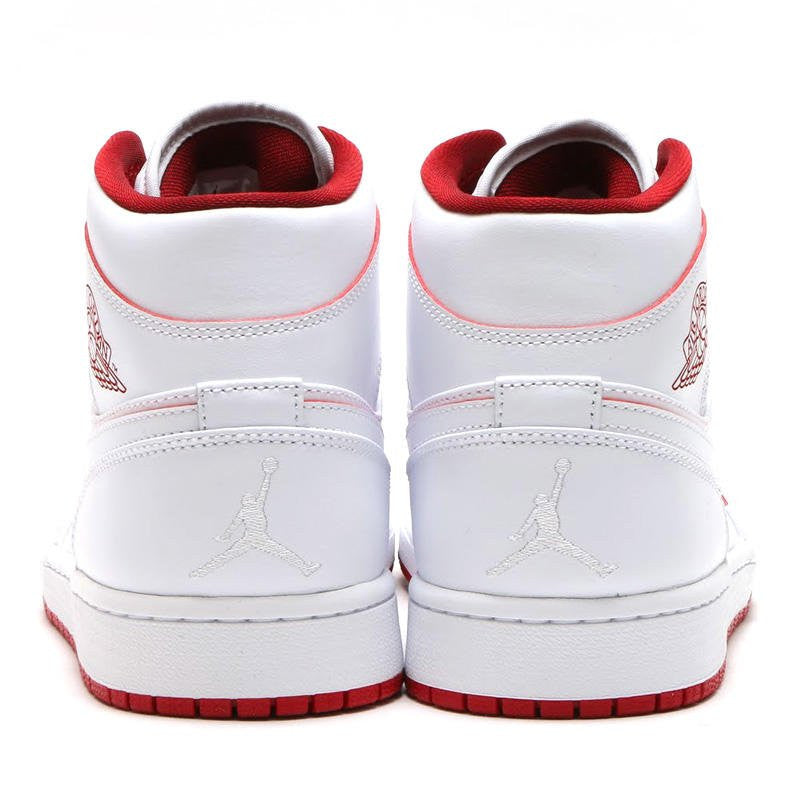 Retro 1 Mid Sneakers — White Gym Red — 554724-103