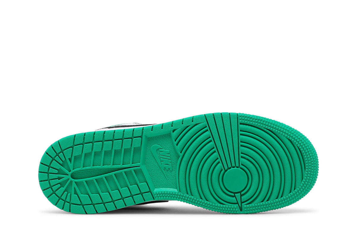 Retro 1 Low GS Sneakers — White Lucky Green — 553560-129