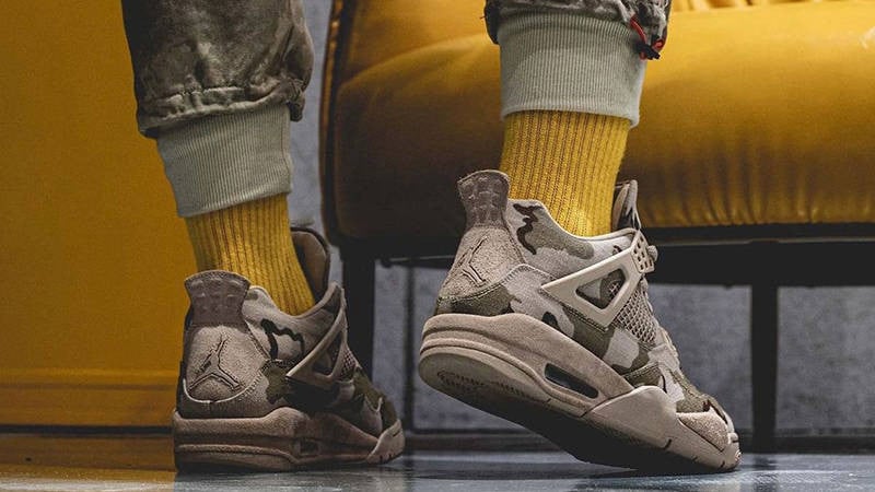 Aleali May Collaboration — Retro 4 Camo Sneakers — Camo — DJ1193-200