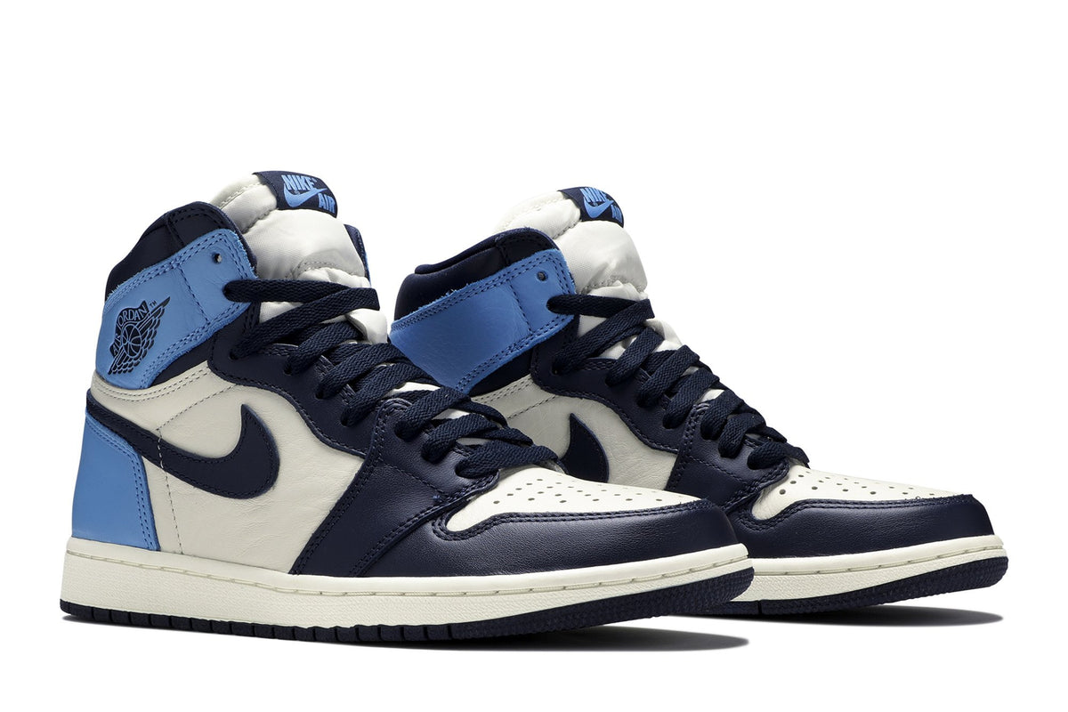 Retro 1 High OG Sneakers — Obsidian — 555088-140