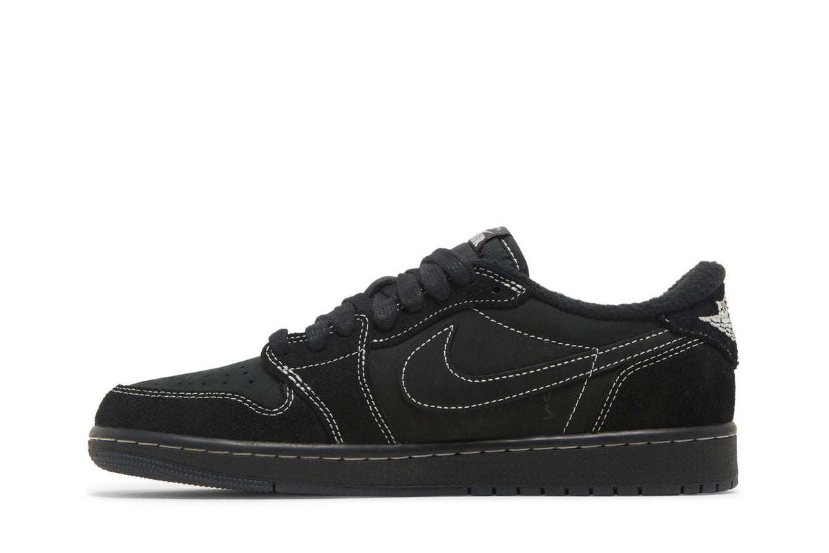 Travis Scott Collaboration — Retro 1 Low OG SP Sneakers — Black Phantom — DM7866-001