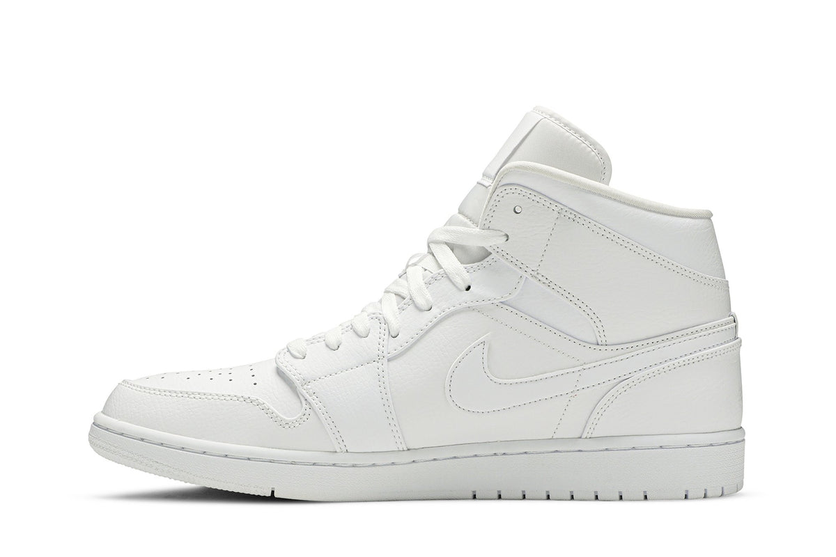 Retro 1 Mid Sneakers — Triple White — 554724-129