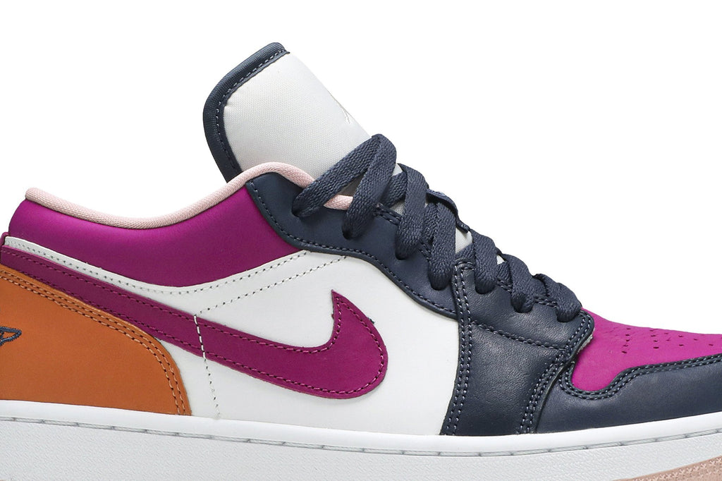 Retro 1 Low SE Sneakers — Mismatched – Purple Magenta — DJ4342-400