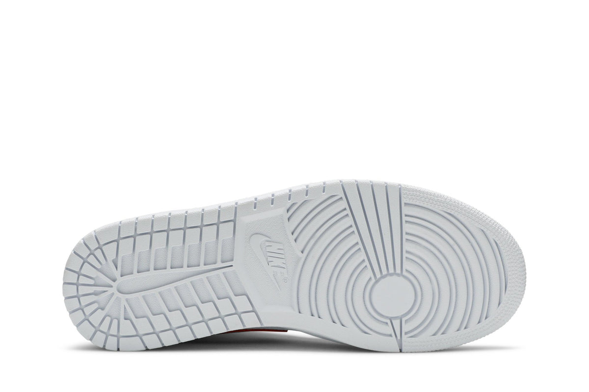 Retro 1 Mid Sneakers — White University Red — BQ6472-106